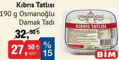 OSMANOĞLU DAMAK TADI KIBRIS TATLISI 190 G fiyat ve kampanya bilgisi